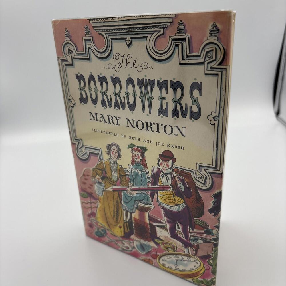 Vintage The Borrowers 1953 Dust Jacket Norton Krush Illustrated